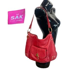 The Sak VTG Red Leather Hobo Bag/ Purse
